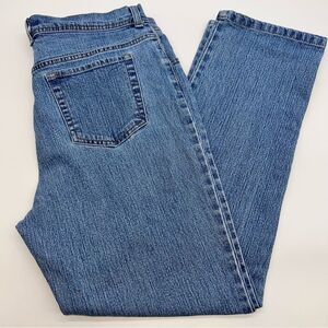 Gloria Vanderbilt Medium Wash Straight Leg High Rise Mom Denim Jeans-Size W34